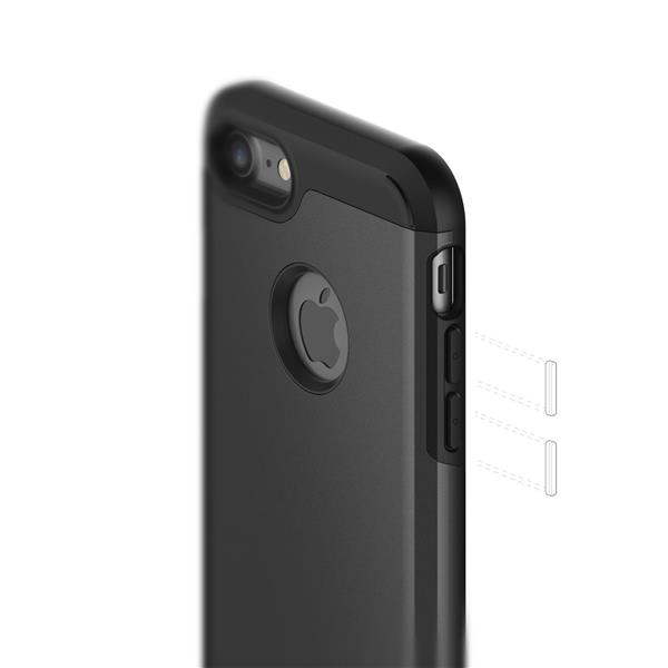 Grote foto caseology titan series shock proof grip case iphone 8 7 black screenprotector telecommunicatie mobieltjes