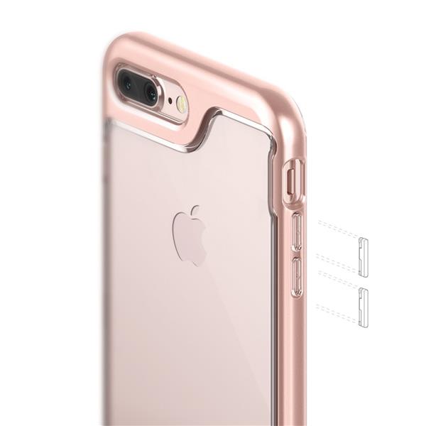 Grote foto caseology skyfall series shock proof grip case iphone 8 7 plus rose gold screenprotector telecommunicatie mobieltjes