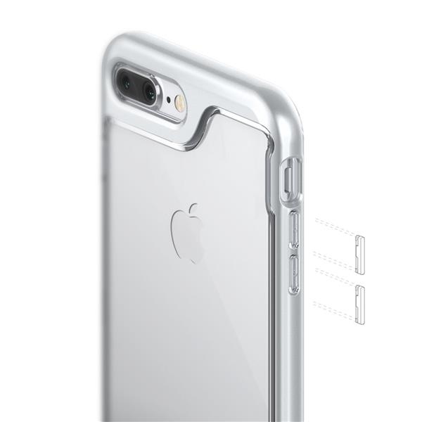 Grote foto caseology skyfall series shock proof grip case iphone 8 7 plus silver screenprotector telecommunicatie mobieltjes