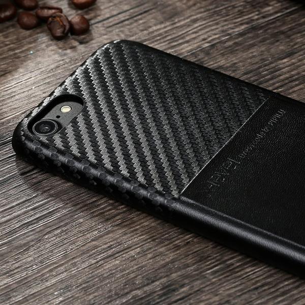 Grote foto iphone 7 plus x level card case carbon style kaarthouder case zwart telecommunicatie mobieltjes