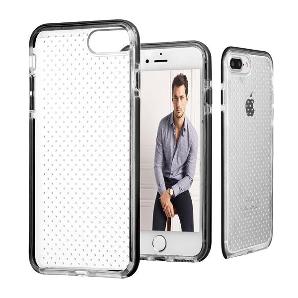 Grote foto iphone 7 x level anticollision series tpu hoesje air cushion techonology case zwart telecommunicatie mobieltjes