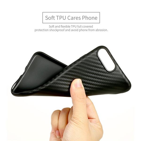 Grote foto iphone 7 plus x level 0.8mm carbon fiber textuur tpu soft case zwart telecommunicatie mobieltjes