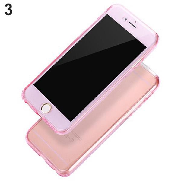 Grote foto iphone 6s 6 dual tpu case 360 graden cover 2 in 1 transparant rosegold telecommunicatie mobieltjes