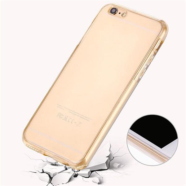 Grote foto iphone 6s plus 6 plus dual tpu case 360 graden cover 2 in 1 transparant goud telecommunicatie mobieltjes