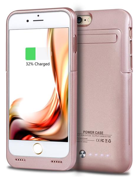 Grote foto iphone 6s 6 externe batterij accucase pack power bank 3500 mah rosegold telecommunicatie mobieltjes