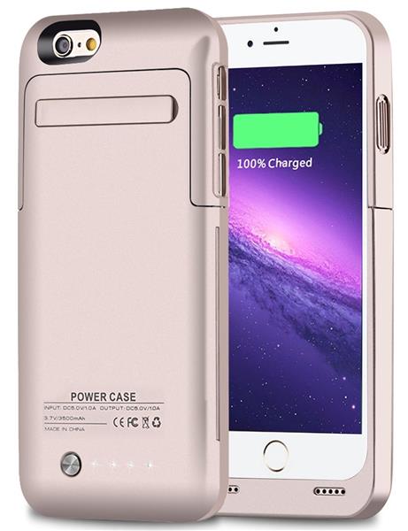 Grote foto iphone 6s 6 externe batterij accucase pack power bank 3500 mah goud telecommunicatie mobieltjes