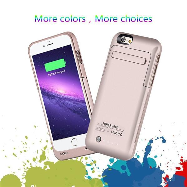 Grote foto iphone 6s 6 externe batterij accucase pack power bank 3500 mah goud telecommunicatie mobieltjes