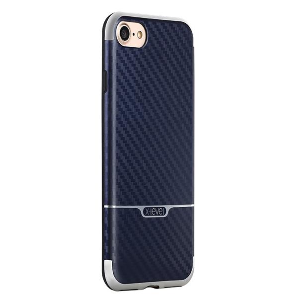 Grote foto iphone 7 x level goodcyl carbon fiber textuur soft tpu case blauw telecommunicatie mobieltjes