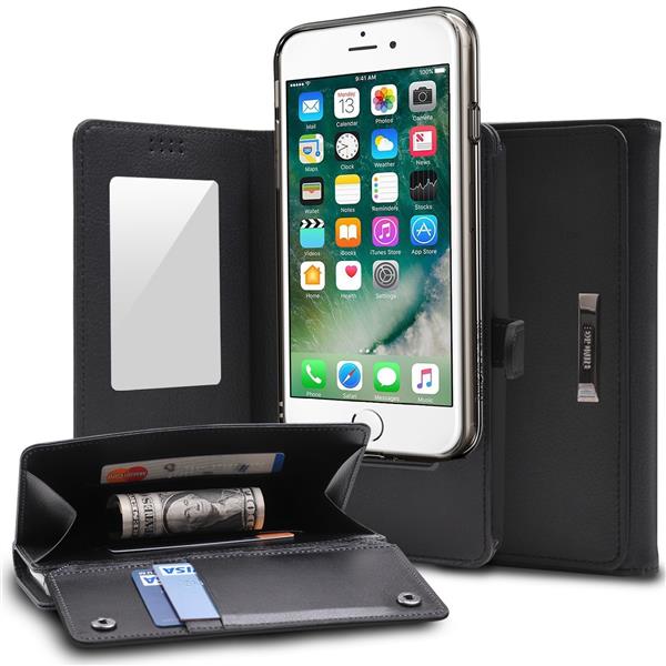 Grote foto rearth wallet portemonnee case ringke iphone 7 plus zwart telecommunicatie mobieltjes