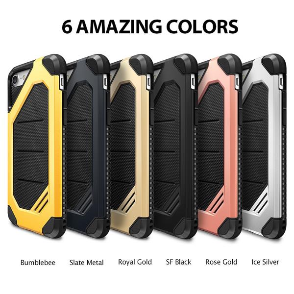 Grote foto iphone 7 rearth ringke max defender case slate metal ringke max hd screenprotector telecommunicatie mobieltjes