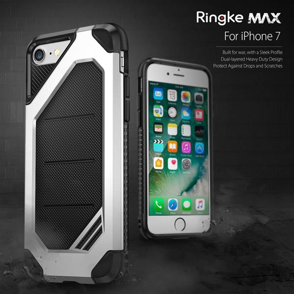 Grote foto iphone 7 rearth ringke max defender case slate metal ringke max hd screenprotector telecommunicatie mobieltjes