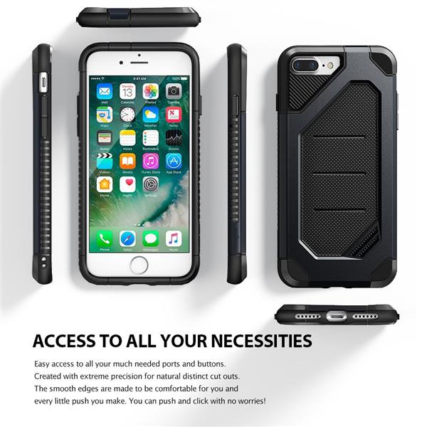 Grote foto iphone 7 plus rearth ringke max defender case slate ringke max hd screenprotector telecommunicatie mobieltjes