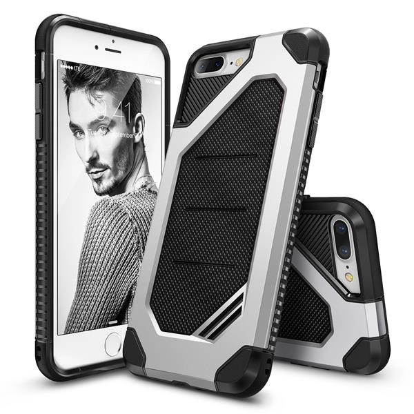 Grote foto iphone 7 plus rearth ringke max defender case ice zilver ringke max hd screenprotector telecommunicatie mobieltjes