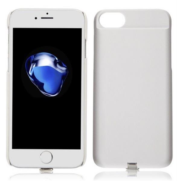 Grote foto iphone 7 plus 3 in 1 set draadloos opladen wireless premium transparante receiver case wit dual qi telecommunicatie opladers en autoladers