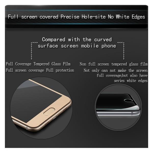 Grote foto samsung galaxy a3 2017 3d professional curve tempered glass screen protector goud telecommunicatie mobieltjes