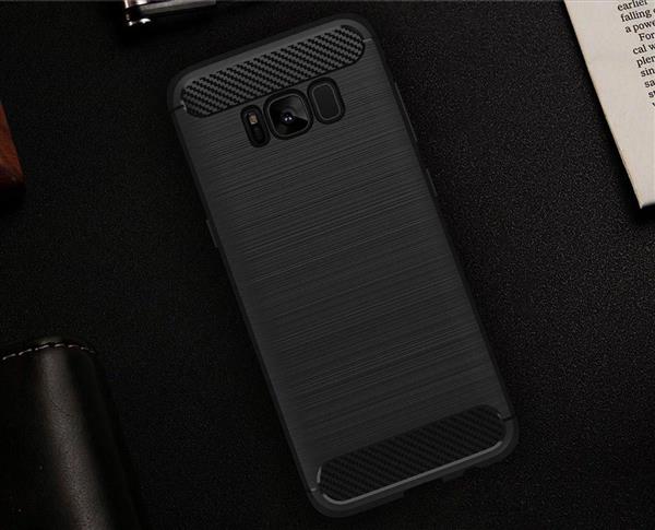 Grote foto samsung galaxy s8 plus carbon fiber style case zwart telecommunicatie mobieltjes