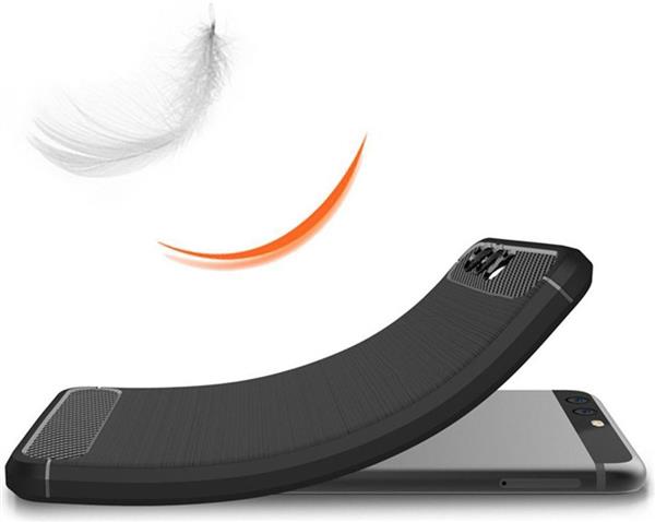 Grote foto huawei p10 carbon fiber style tpu case zwart telecommunicatie mobieltjes