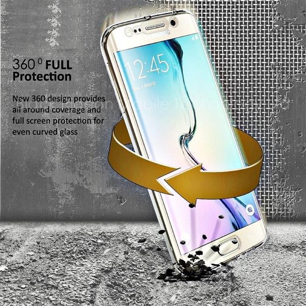 Grote foto samsung galaxy s6 edge dual tpu case 360 graden cover 2 in 1 transparant telecommunicatie mobieltjes