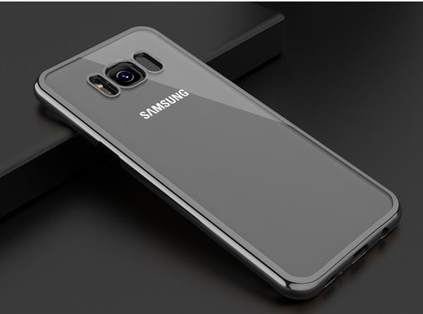 Grote foto samsung galaxy s8 electro shine tpu gel case zwart telecommunicatie mobieltjes