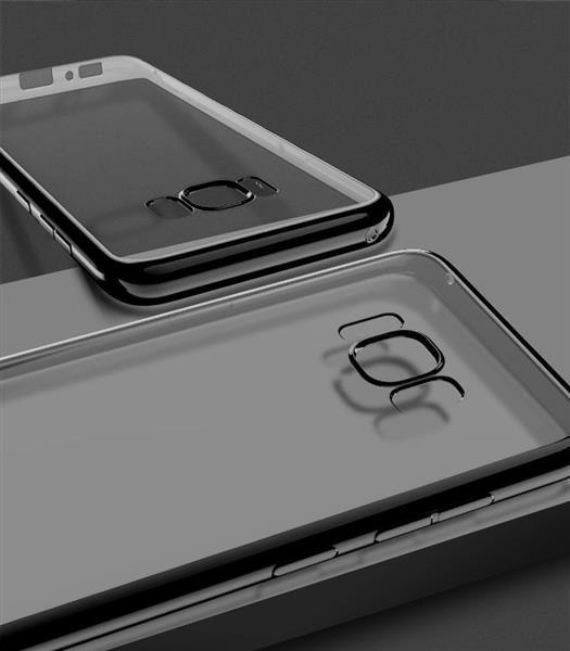 Grote foto samsung galaxy s8 plus electro shine tpu gel case zwart telecommunicatie mobieltjes