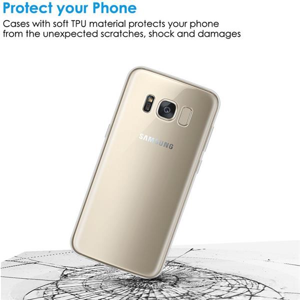 Grote foto samsung galaxy s8 plus electro shine tpu gel case zilver telecommunicatie mobieltjes