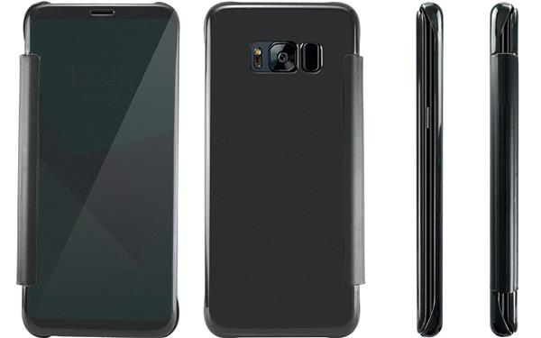 Grote foto s8 plus spiegel flip mirror cover zwart telecommunicatie mobieltjes