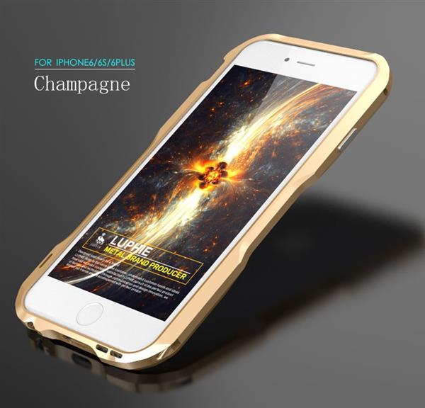 Grote foto luphie incisive sword aluminium aircraft premium case iphone 6s 6 champagne goud telecommunicatie mobieltjes