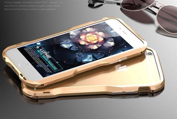 Grote foto luphie incisive sword aluminium aircraft premium case iphone 6s 6 champagne goud telecommunicatie mobieltjes