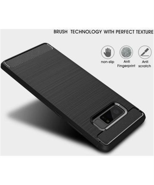 Grote foto note 8 geborsteld tpu case ultimate drop proof siliconen case carbon fiber look telecommunicatie opladers en autoladers