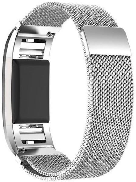 Grote foto fitbit charge 2 milanese horloge bandje met magneetsluiting zilver kleding dames horloges
