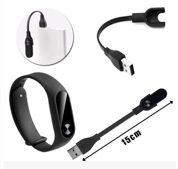 Grote foto drphone usb oplaadkabel geschikt voor xiaomi mi band 2 draagbaar docking zwart kleding dames horloges