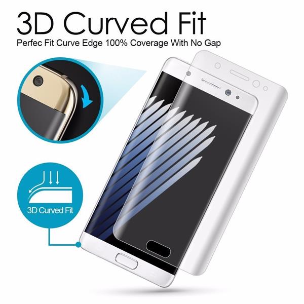 Grote foto professionele samsung galaxy note 7 tempered glass 3d design full screen coverage transparant telecommunicatie mobieltjes