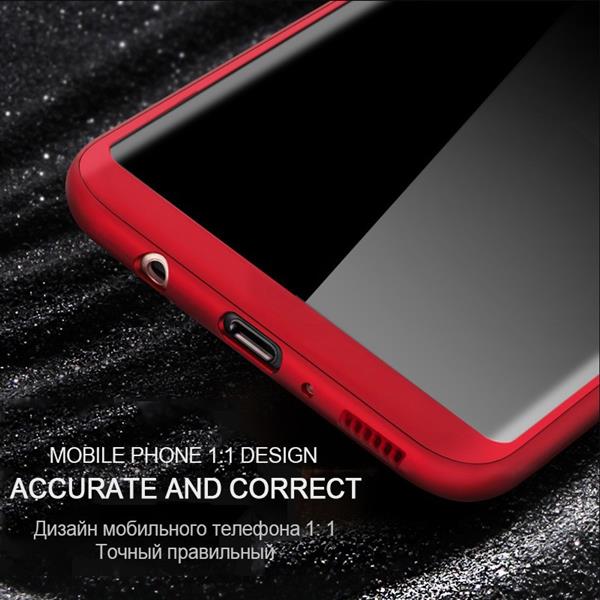 Grote foto note 8 360 case full body hoesje voor en achter cnc full coverage rood telecommunicatie mobieltjes