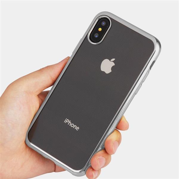 Grote foto iphone x hoesje tpu siliconen case softgel ultradunne cover zilver telecommunicatie mobieltjes