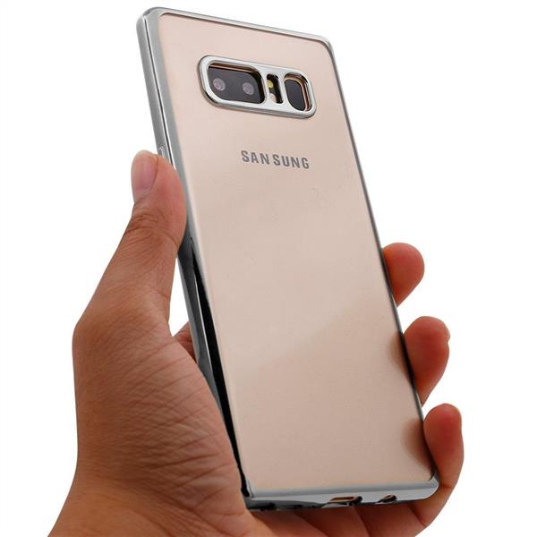 Grote foto note 8 hoesje tpu siliconen case softgel ultradunne cover zilver telecommunicatie mobieltjes