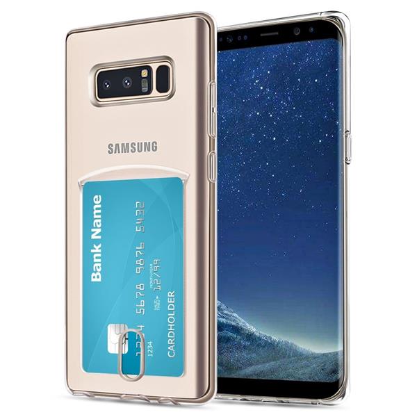 Grote foto samsung note 8 tpu ultra dun kaart case gel shockproof case cover transparant telecommunicatie mobieltjes