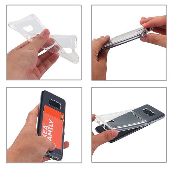 Grote foto samsung s8 plus tpu ultra dun kaart case gel shockproof case cover transparant telecommunicatie mobieltjes