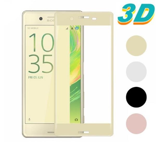 Grote foto professionele xperia x tempered glass 3d curve design full screen coverage goud telecommunicatie mobieltjes