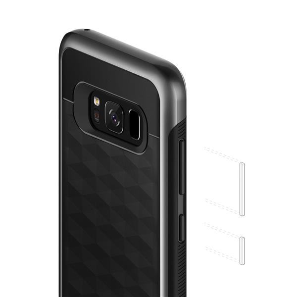 Grote foto s8 plus caseology parallax series shock proof tpu grip case black telecommunicatie mobieltjes