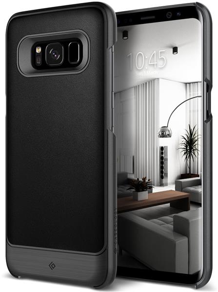 Grote foto s8 plus caseology fairmont series shock proof pu lederen tpu case black telecommunicatie mobieltjes