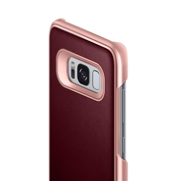 Grote foto s8 caseology fairmont series shock proof pu lederen tpu case cherry oak telecommunicatie mobieltjes