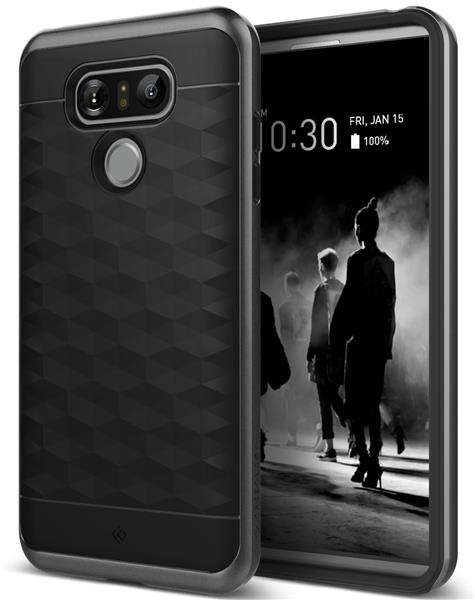 Grote foto lg g6 caseology parallax series shock proof tpu grip case black telecommunicatie mobieltjes