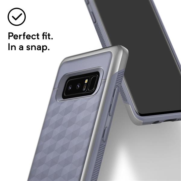 Grote foto note 8 caseology parallax series shock proof tpu grip case ocean gray telecommunicatie mobieltjes