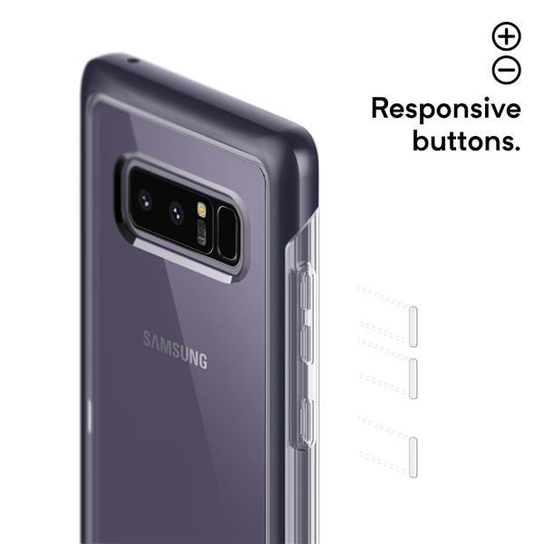 Grote foto note 8 caseology skyfall series shock proof tpu grip case orchid gray telecommunicatie mobieltjes