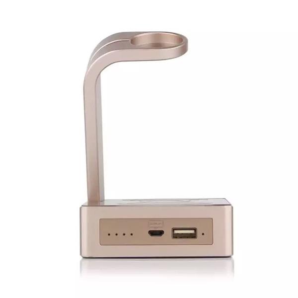 Grote foto aluminium metalen powerbank qi lader apple watch serie 1 2 3 dock 5200 mah fast charge ma kleding dames horloges