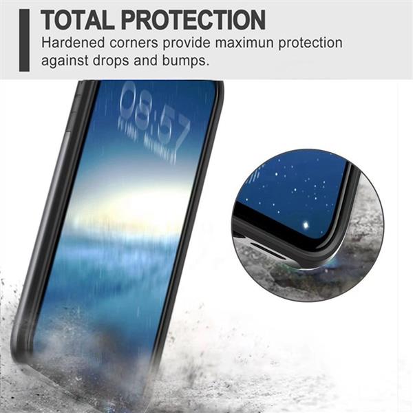 Grote foto iphone x drop proof card case zwart verstevigde randen telecommunicatie mobieltjes