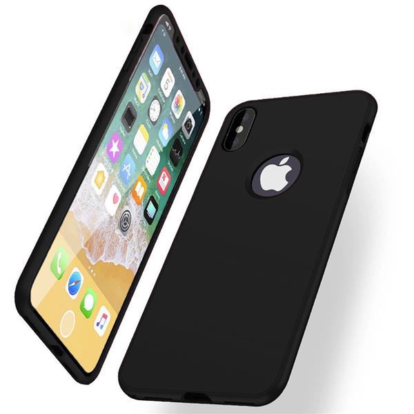 Grote foto iphone x soft gel ultradunne schokbestendige hybrid 360 tpu case zwart telecommunicatie mobieltjes