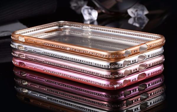 Grote foto crystal diamant iphone 6s 6 bling case transparant goud telecommunicatie mobieltjes