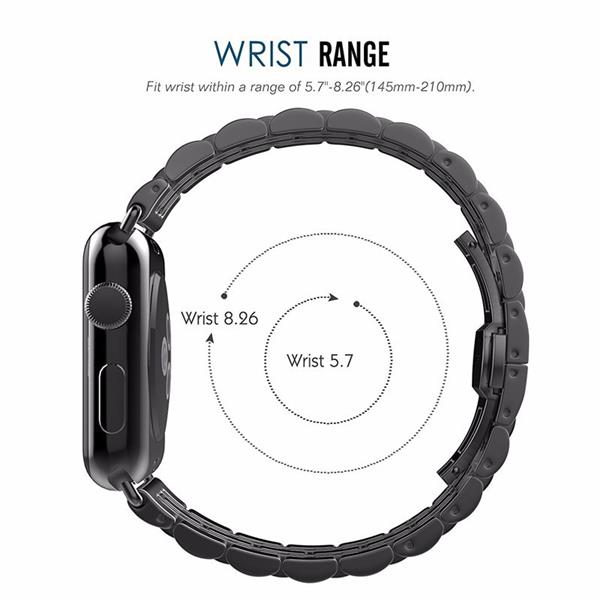 Grote foto drphone 7 kralen horlogeband rvs roestvrij stalen armband geschikt voor ios smartwatch 38 40 4 kleding dames horloges