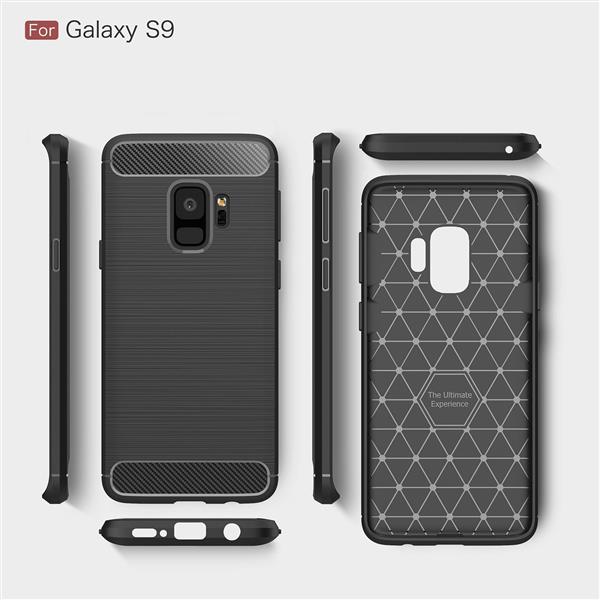 Grote foto samsung s9 geborsteld rugged tpu case ultimate drop proof siliconen case carbon fiber look telecommunicatie mobieltjes